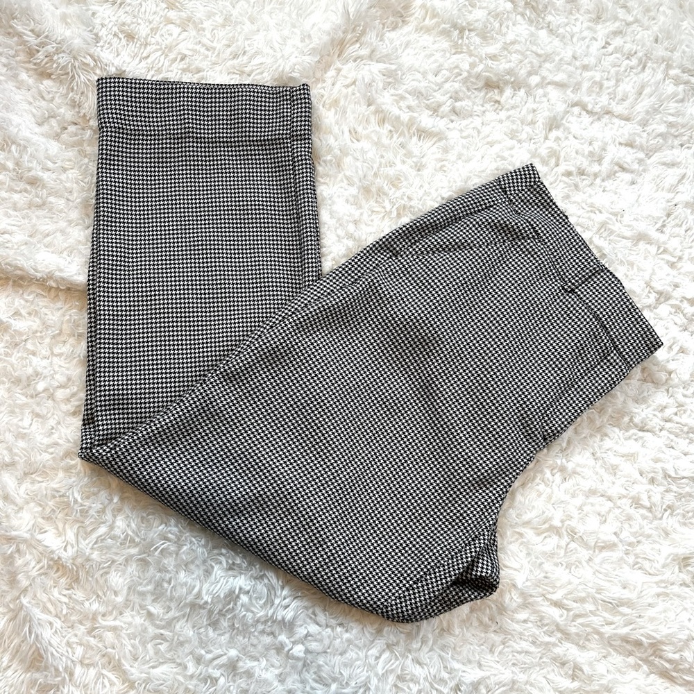 Apt. 9 Houndstooth Black and White  Wide Leg Trousers Size 18